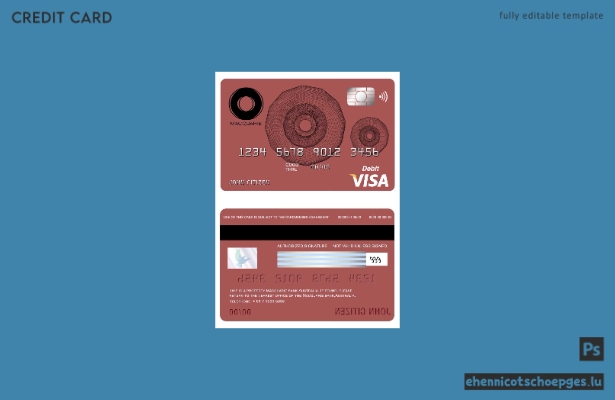 Beispielvorschau der Macquarie Bank Visa-Karte Australien